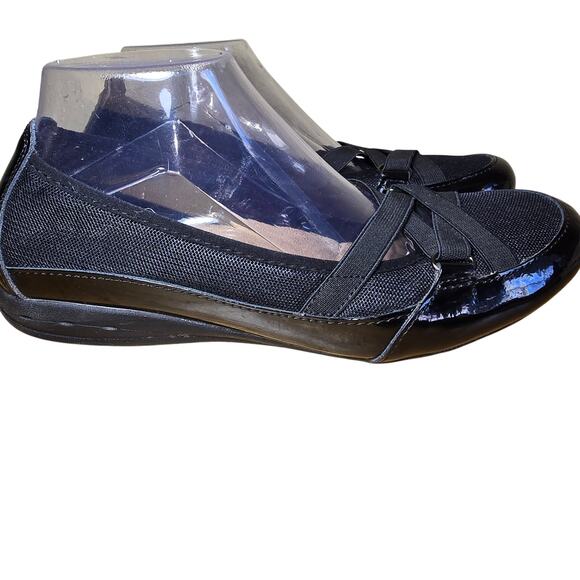 Earth Spirit Shoes Peni Slip On Black Leather Round Toe Low Comfort Womens Sz 10 - Picture 4 of 8